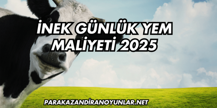 İnek Günlük Yem Maliyeti 2025
