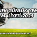İnek Günlük Yem Maliyeti 2025