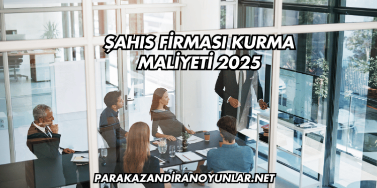 Şahıs Firması Kurma Maliyeti 2025