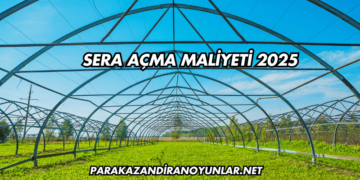 Sera Açma Maliyeti 2025