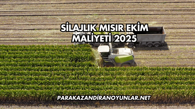 Silajlık Mısır Ekim Maliyeti 2025